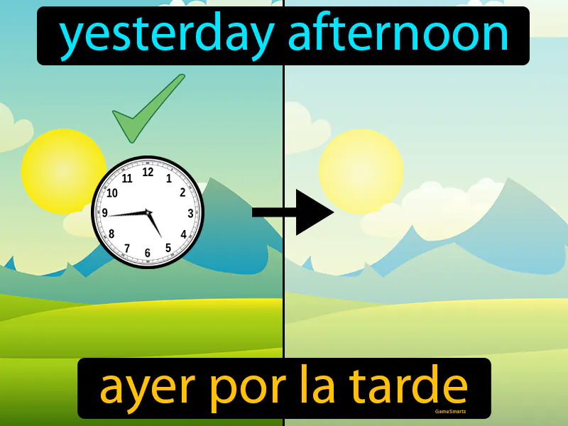 Ayer Por La Tarde Definition - Easy to Understand | GradesUp.gg